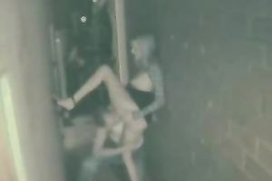 Amateur blond partying slut receives nailed outside of the club