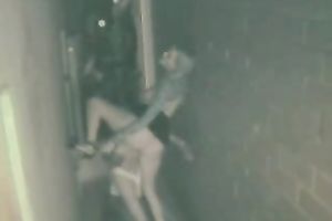 Amateur blond partying slut receives nailed outside of the club