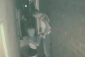 Amateur blond partying slut receives nailed outside of the club