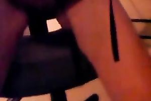 I acquire completely nude and rub my moist yoni sitting on a chair