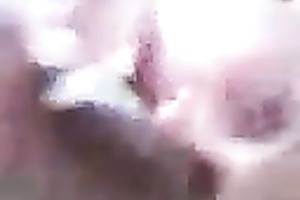 Black haired slender wife attacks my moist jock with her throat