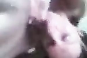 Black haired slender wife attacks my moist jock with her throat