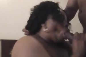 Mature dark paramour engulfing my dong deepthroat in non-professional movie