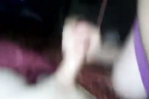 Bosomy breathtaking dark brown wife gives me a actually consummate oral-service