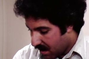 Unshapely asian wench masturbates for moustached cop
