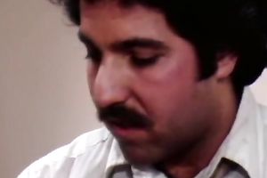 Unshapely asian wench masturbates for moustached cop