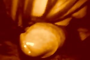 Hot large breasted dark BBW in mask sucked my friend's pecker nonstop