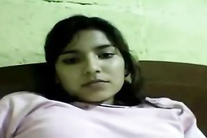 Amateur Indian hottie flashed her rather bushy moist wet crack on camera