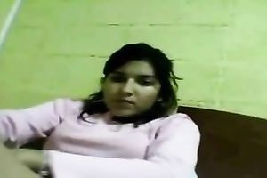 Amateur Indian hottie flashed her rather bushy moist wet crack on camera