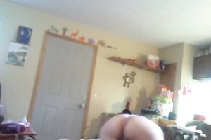 SSBBW with light hair is shaking her large bubble a-hole in pants