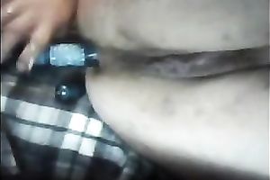 Horny floozy reams her constricted twat with her fresh metallic vibrator
