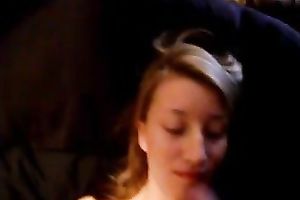 My glamorous GF sucks my prick and lets me cum on her face