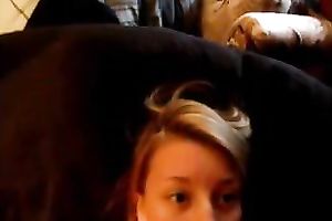 My glamorous GF sucks my prick and lets me cum on her face