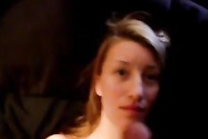My glamorous GF sucks my prick and lets me cum on her face