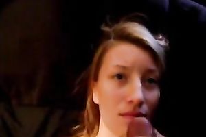 My glamorous GF sucks my prick and lets me cum on her face