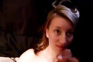 My glamorous GF sucks my prick and lets me cum on her face