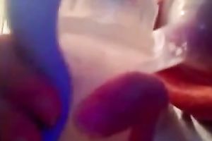 My cute BBC slut was pumping up some milk from her large juggs