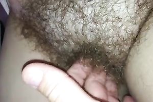 Fat and curly jungle cunt filmed closeup and fingered