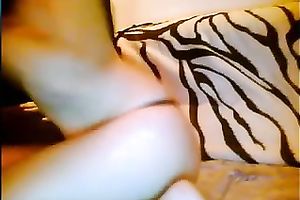 Desirable honey in her room all bare rubs her yummy cunt