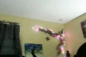 Curly non-professional web webcam dark chick in nature's garb my ally her oiled boobies