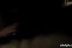 Cock crazed bimbo sucks her lover's BBC like a real pro