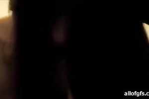 Cock crazed bimbo sucks her lover's BBC like a real pro