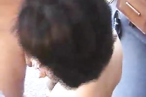 Short haired wrinkled older slutwife with pale love muffins gave head