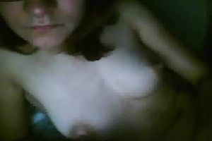 Skinny nerdy Russian webcam legal age teenager Lana masturbates in ottoman