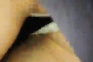 Upskirt view of my Australian girlfriend's juicy dark pants