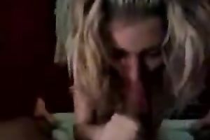 Really sexy and horny blondie gives me oral sex on the POV