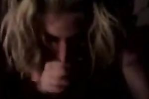 Really sexy and horny blondie gives me oral sex on the POV