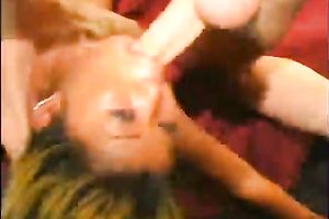 Dumpy light haired Asian jade gives sloppy deep face hole