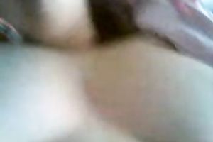 Sexy charming non-professional Indian dark brown plays with her worthwhile large bazookas