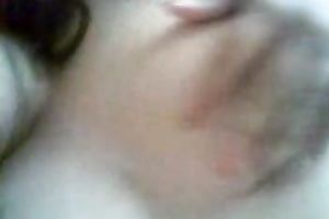 Sexy charming non-professional Indian dark brown plays with her worthwhile large bazookas