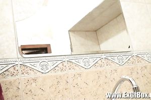 Sexy non-professional golden-haired sweetheart filmed in the bath