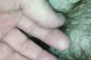 Mature fat hotwife with unshaved impure wet crack pleases herself at night