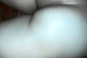 Oiled up marvelous booty of my girlfriend fingered from behind