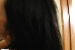 Skinny new brunette hair Russian playgirl is mind blowing and cute