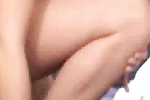 Cute brunette hair hottie with glasses masturbating during cam chat