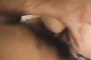 Blindfolded skinny and glamorous dark head got mouthfucked by my buddy