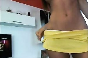 Astonishing raven-haired mistresse shows off her fantastic body