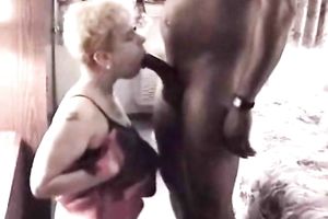 Chunky golden-haired milfie has my large cock and goes wild
