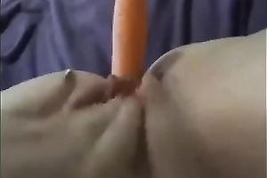 Vitamin therapy for my salacious ex GF masturbating with a carrot
