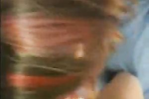 Frisky black haired college hottie acquires my load on her face