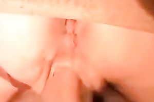 Sizzling doll puts her pants aside taking a ride on a hard schlong in a cowgirl pose