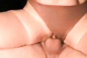 Sizzling doll puts her pants aside taking a ride on a hard schlong in a cowgirl pose