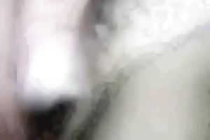 Asian cute all natural dark brown horny white wife was rubbing her rather shaggy snatch
