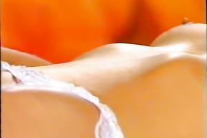 Skinny and super hawt golden-haired playgirl loved to engulf her boyfriend's big penis