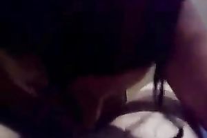 My cute brunette hair latin babe neighbour blows my knob on cam