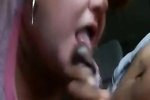 Chubby unattractive brunette hair fatso was busy with engulfing friend's pecker